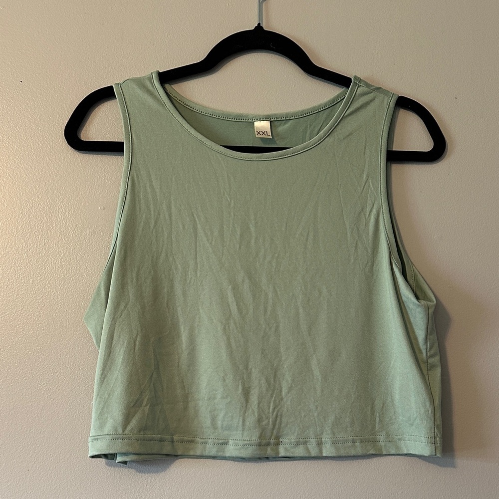 Sleek Mint Green Crop Top